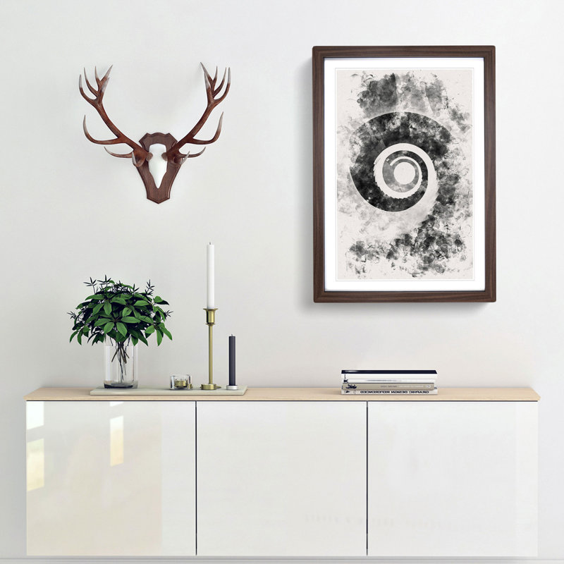 Spiral Staircase Abstract - Picture Frame Graphic Art Print, Walnut Framed, 63cm H x 45cm W x 2cm D