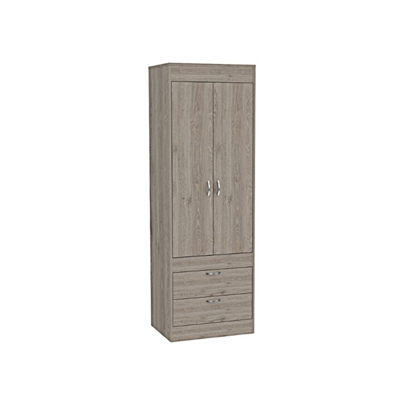 Armoire 2 tiroirs Willow Grove, Gris clair