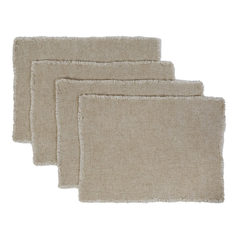 Oakville 19" Linen/Cotton/Polyester Placemat, Natural