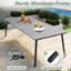 Ensemble repas pour 10 personnes en aluminium avec chaises empilables-54458605