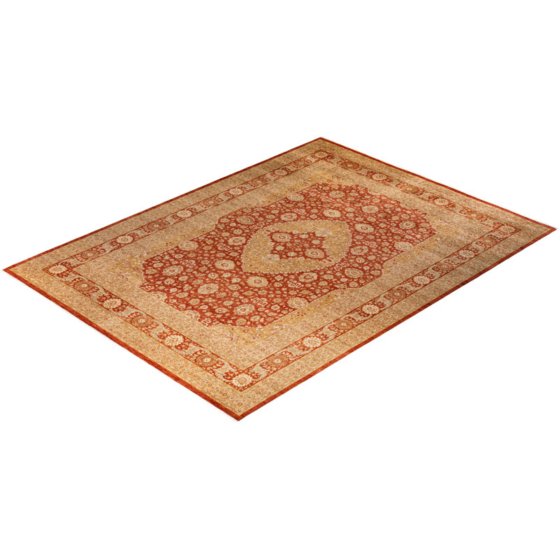 Eclectic One-of-a-Kind 9' 10" X 13' 0" Hand Knotted Area Rug