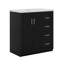 Ensemble de meuble-lavabo 30 po avec lavabo en céramique et porte à 3 tiroirs-1257267174