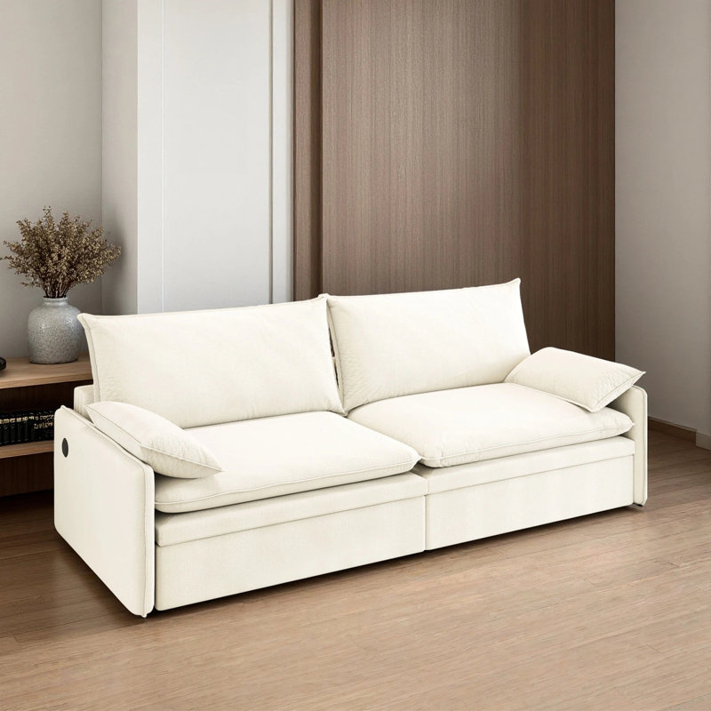 Canapé-lit convertible 4 places, beige, Beige