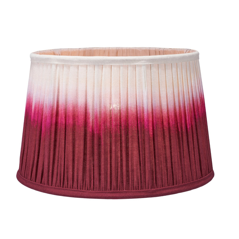 Scallop Cotton Empire Lamp Shade ( Uno ), Red, 15cm H x 25cm W x 25cmD