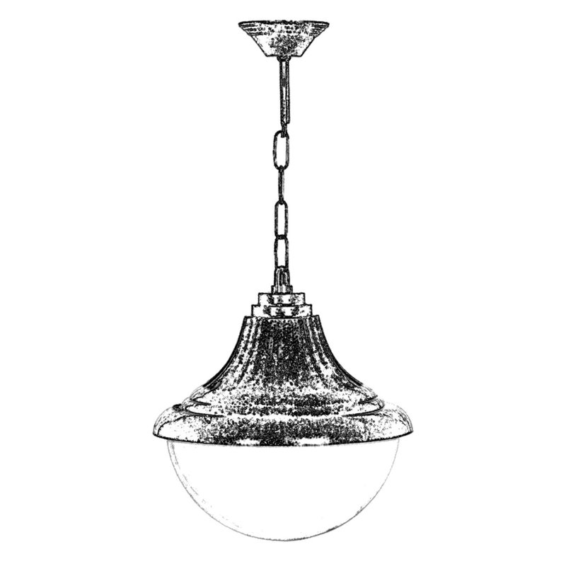 Outdoor Chandelier with ABS Body & Polycarbonate Cap, 23.6 x 10.6 inches | E27 Socket, Max 40W, IP65 Rated | Brown Color, Perfect for Nostalgic & Traditional American Industrial Decor | Ideal for Patios & Gardens