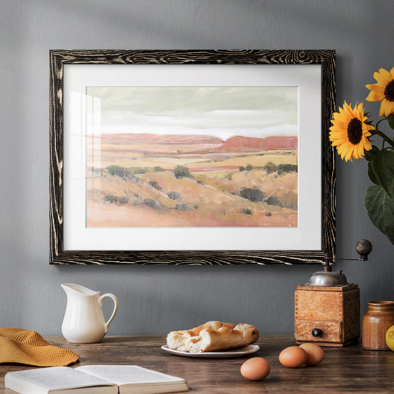 «Southwest Landscape I», reproduction encadrée rustique avec tableau mat, Noir, H 22 po x l 32 po x P 1,5 po