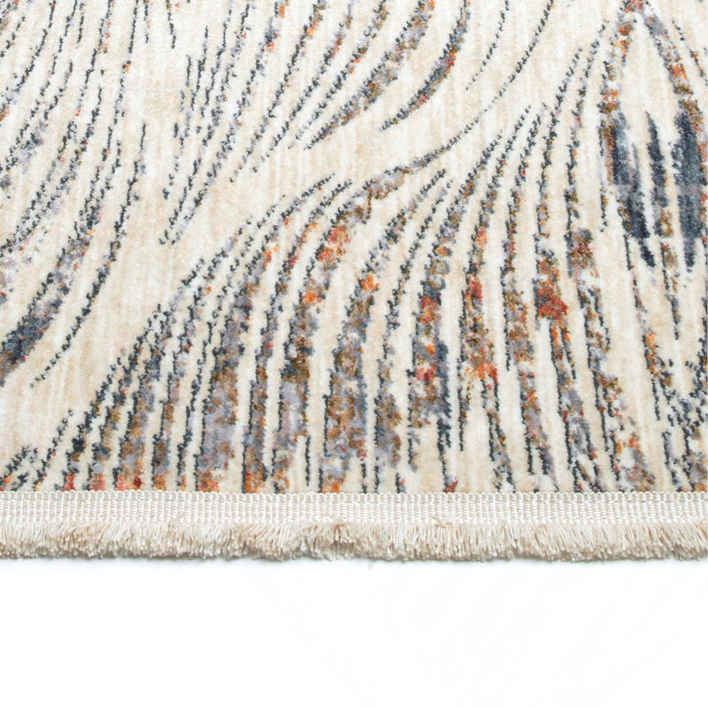 Tapis décoratif moderne, abstrait, à poils coupés de 1 pi 10 po, Rectangle 2 pi 6 po x 1 pi 10 po