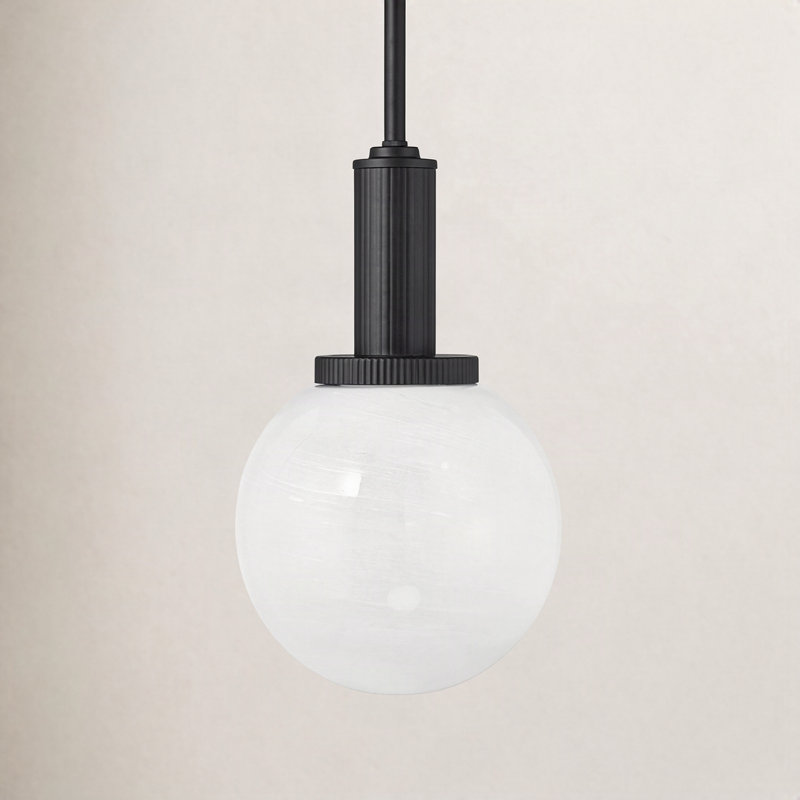 Edmiston 1-Light Pendant in Black, Black