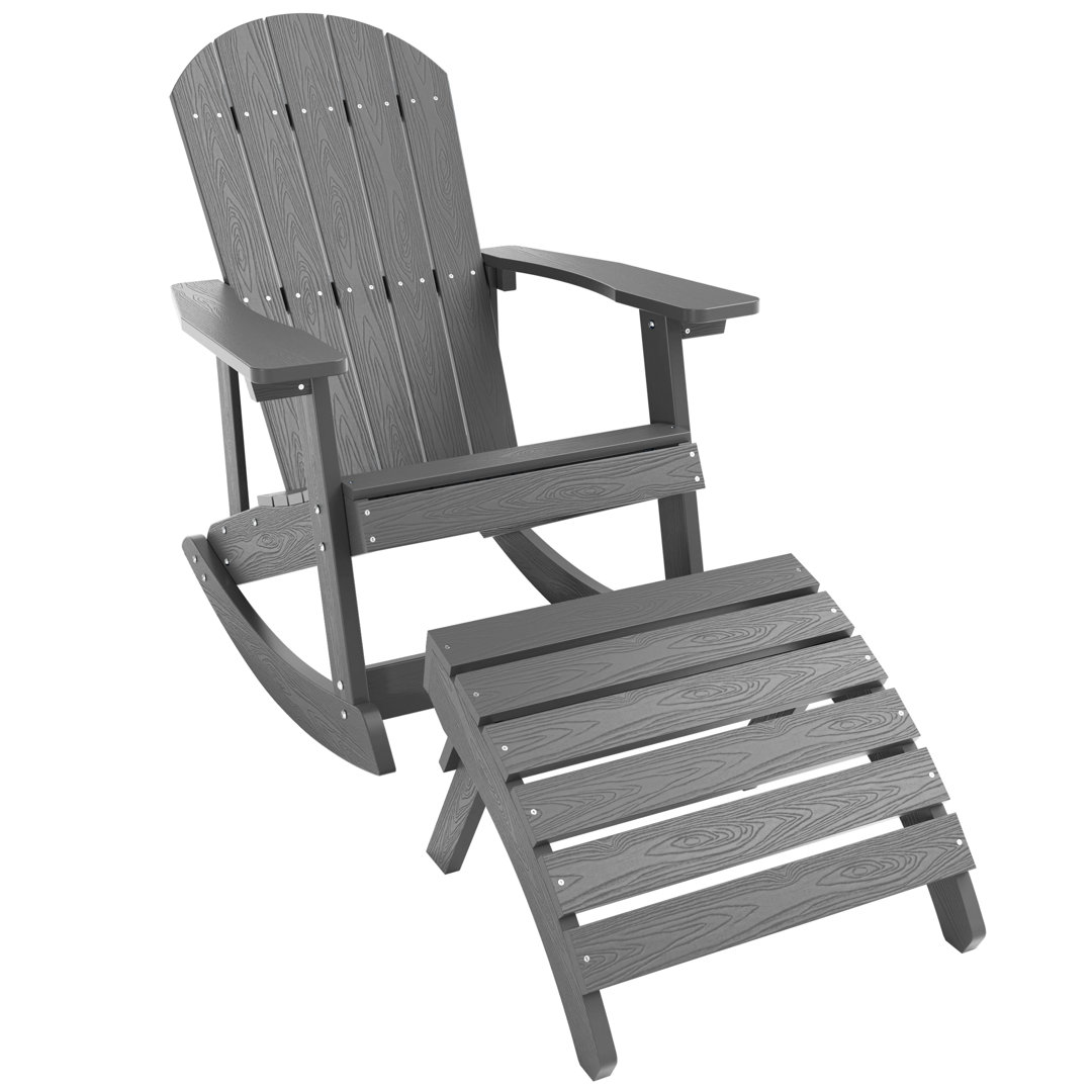 Aurthur Outdoor Adirondack Chair With Ottoman Dovecove 