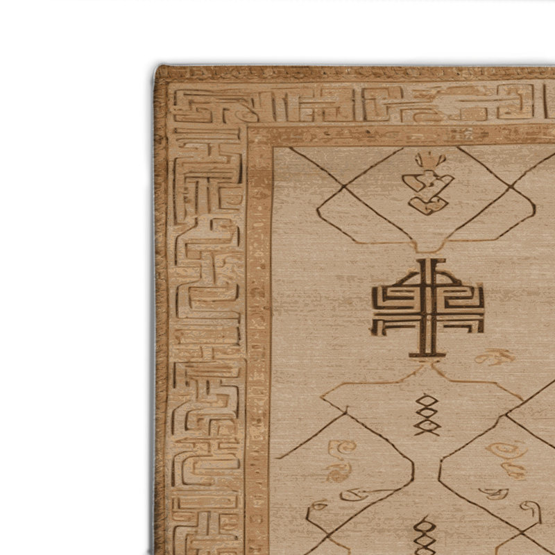 ArtDeco Brown Indoor and Outdoor Area Rug, Rectangle 2' x 3'