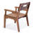 Eucalyptus Solid Wood Outdoor Dining Armchair with Cushions