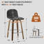 Tabouret de bar pivotant en noyer rembourré-1936945774