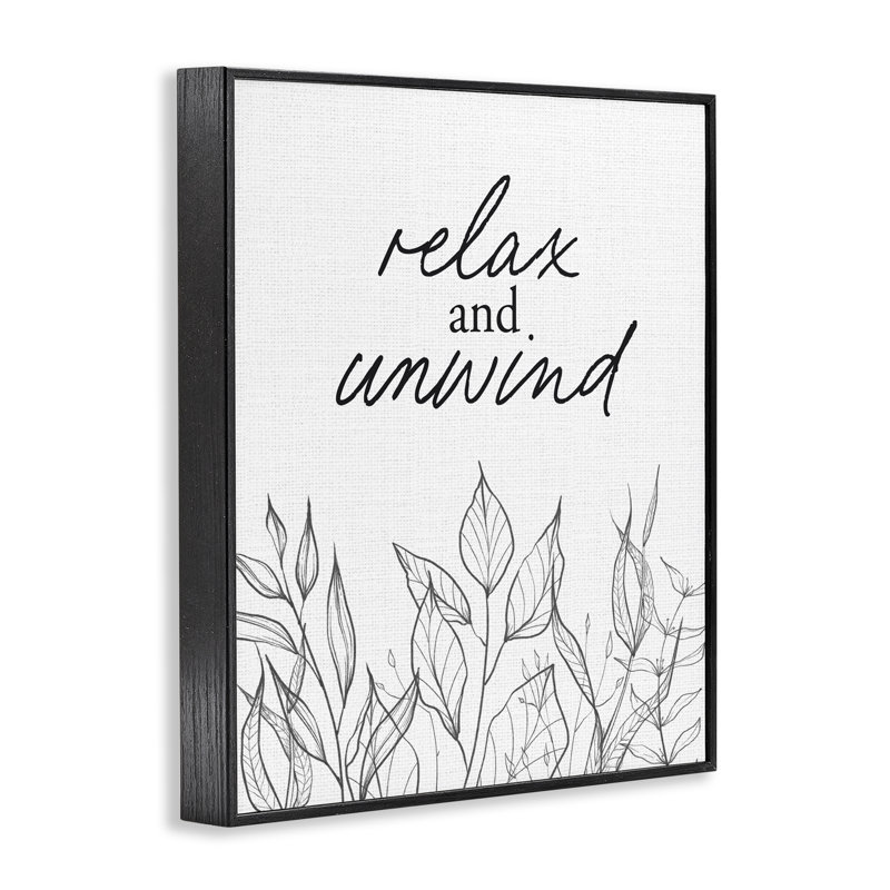 Estampe numérique Relax Relax, H 14 po x l 11 po, Giclée encadrée noir minuit