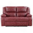 Elodie Red 2-Piece Reclining Sofa Set