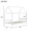 Lit moderne simple en bois d'hévéa, conception compacte pour maison familiale