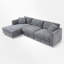 Ensemble de canapé modulaire en forme de L 96 po x 56 po, ensemble de luxe en forme de L avec 2 coussins gratuits, mobilier en chenille 4 places avec méridienne surdimensionnée pour salon, appartement, bureau-187883690