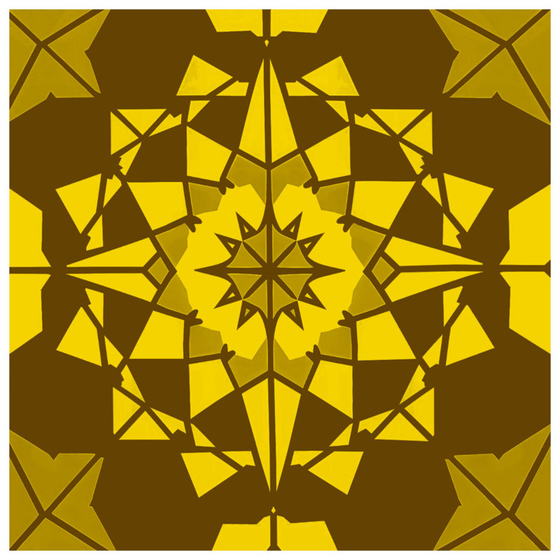 Yellow Geometric Mandala Comforter, Twin