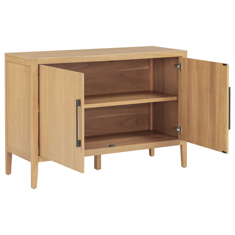 47.25" W 2-Door Wood Storage File Cabinet Credenza, Natural