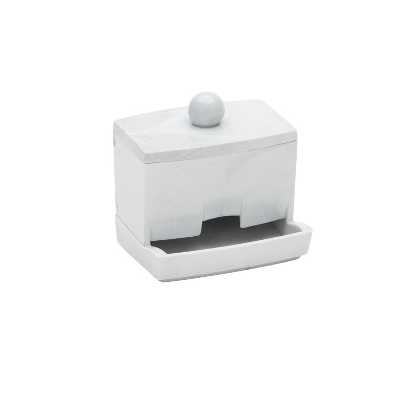 Contenant de rangement pour salle de bain, Blanc