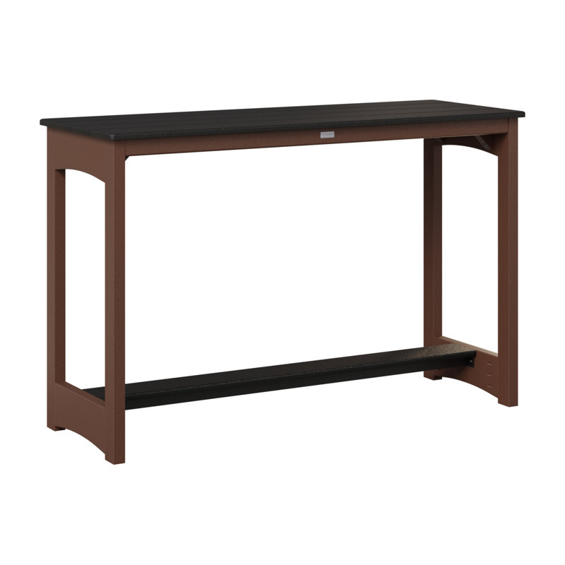 Table de bar Berlin Gardens, 38.5" H x 60" W x 22" D, Noir, Chocolat / Brun