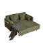 Convertible Sleeper Sofa Bed With Pullout Function, 4 Pillows And Side Pockets, Ideal For Living Room, Bedroom, Apartment And Office Use-1944668806