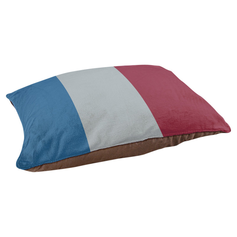 Oreiller Atlanta, Grand (L 40 po x l 50 po), Bleu / argent / bourgogne