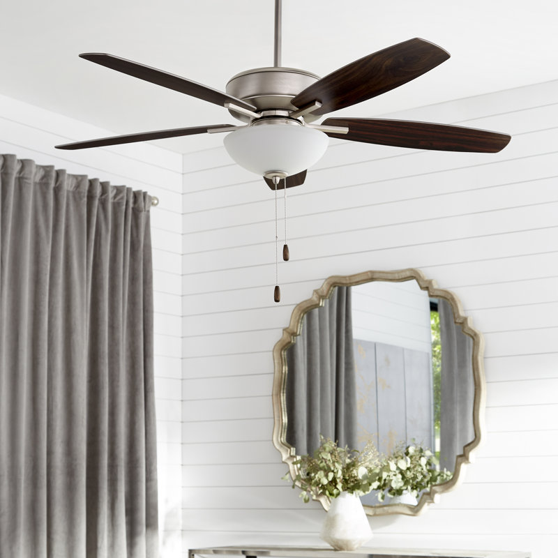 Lancaster 52'' Ceiling Fan with LED Lights, Satin Nickel