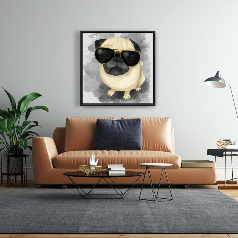 «Pug With Style», H 24 po x l 24 po