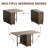 No Assembly 12'' to 59''W Extendable Dining Table for 2-6 People, Space-Saving Moveable Wood Kitchen Island with Wheels, Modern Folding Kitchen Table with Storage and Drop Leaves for Kitchen and Dining Room, Brown-123497232