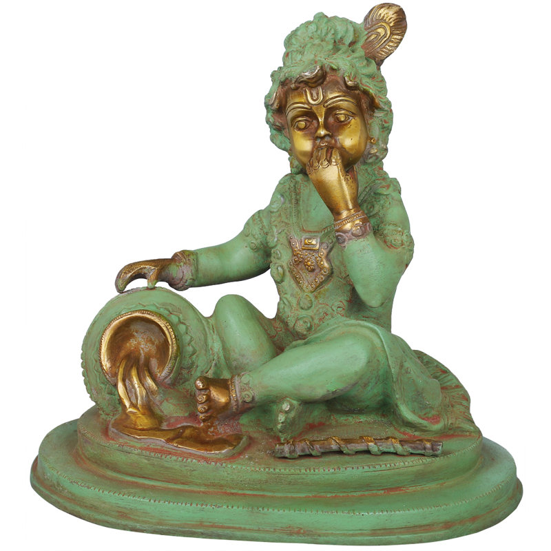 Figurine le plaisir du beurre volé, Vert / or