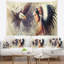 Portrait tapisserie indienne femme et aigle-28482544