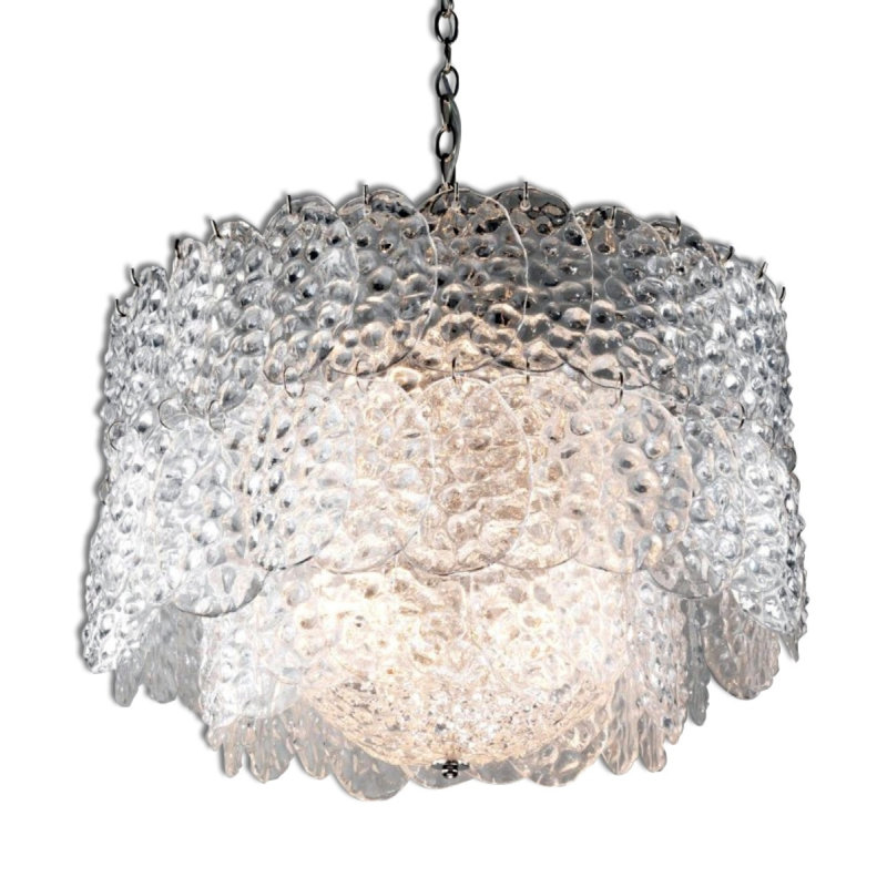 Lustre suspendu en verre Light Valere, Bronze, Cognac, H 11 po x l 16 po x P 16 po