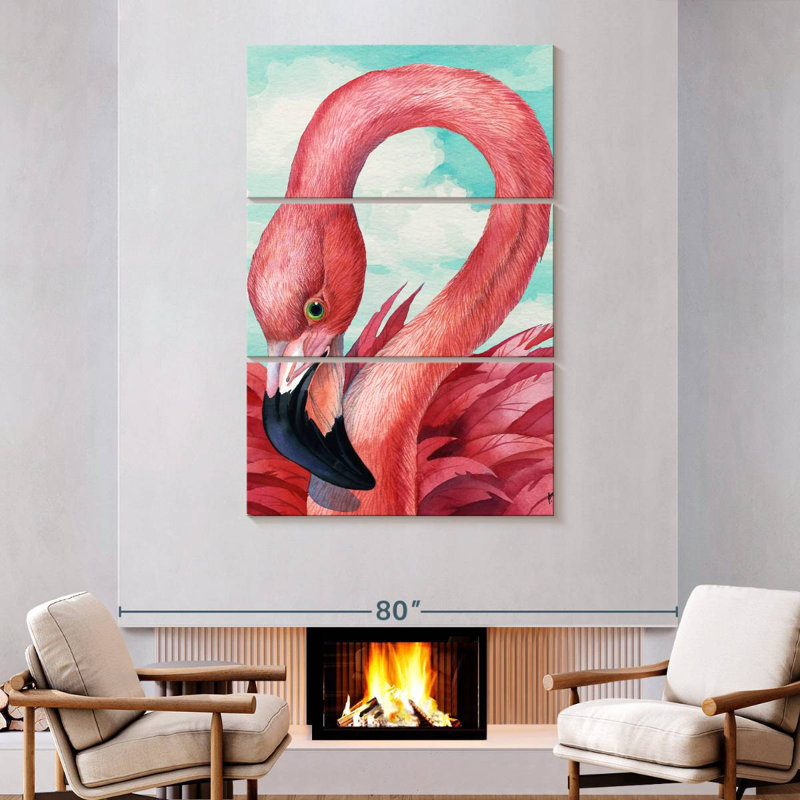 Brampt Fab Flamingo, 74" H x 48" W