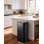 Poubelle de cuisine 16 gallons à double compartiment avec poubelle de recyclage, bac à compost de 3 L, trieur de déchets en acier inoxydable, noir