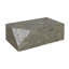 Chiseled Coffee Table, Gray Stone, Silver