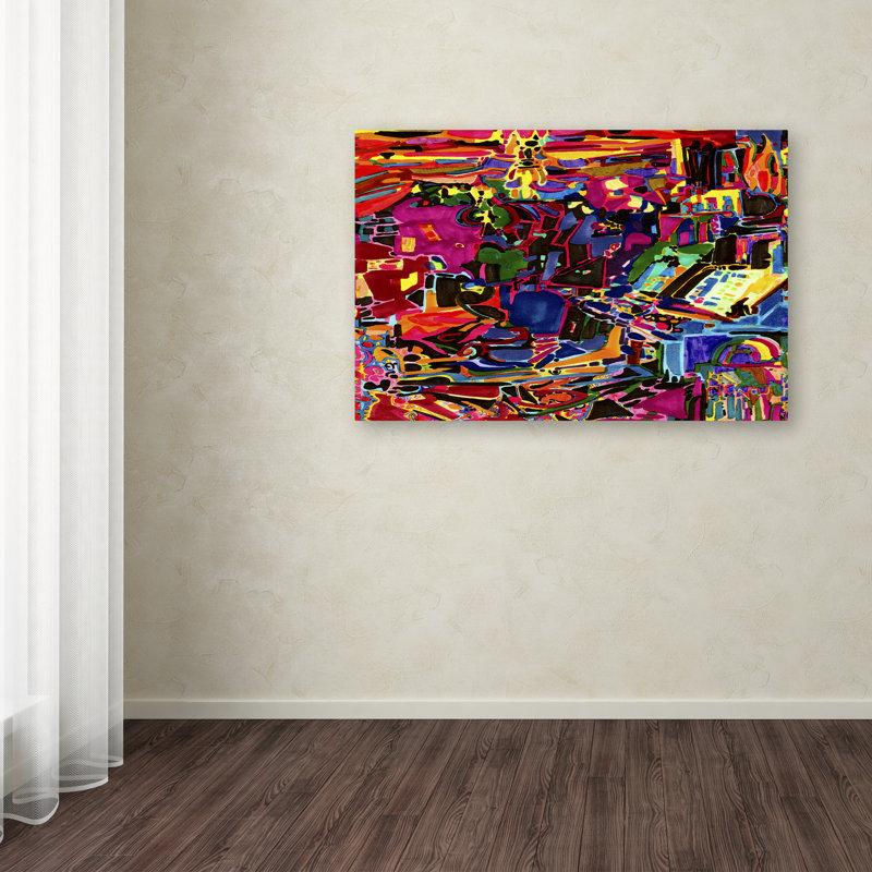 «Fire in the Arcade», reproduction d'impression sur toile tendue, H 19 po x l 14 po x P 2 po