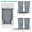 Poubelle coulissante double 2 x 25 pte sous l'armoire, poubelle de recyclage des déchets avec glissières à pleine extension, gestion des déchets écologique, poubelle coulissante pour les armoires de cuisine-119925651