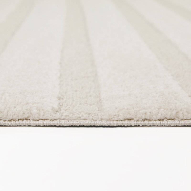 Tapis transitionnel rayé intérieur / extérieur Derrida, Rectangle 5 pi 3 po x 7 pi