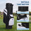 Sac de golf léger avec diviseur de club à 14 voies, 7 poches de rangement, poche pour glacière intégrée et housse de pluie imperméable-132939477
