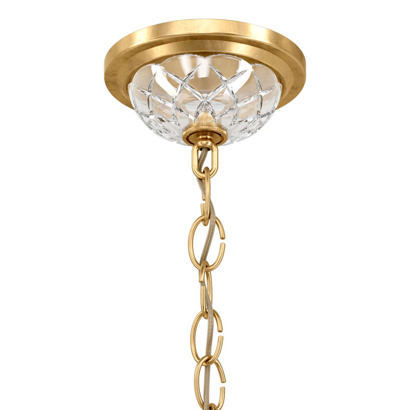 Bagatelle Pendant, Heirloom Gold, Clear Heritage Crystal, 9.5" H x 8" W x 8" D