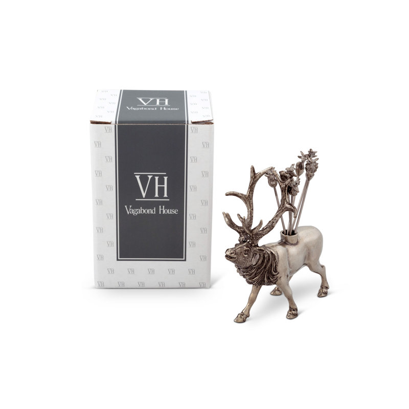 Lodge 7 Piece Elk Pewter Cheese Marker Set
