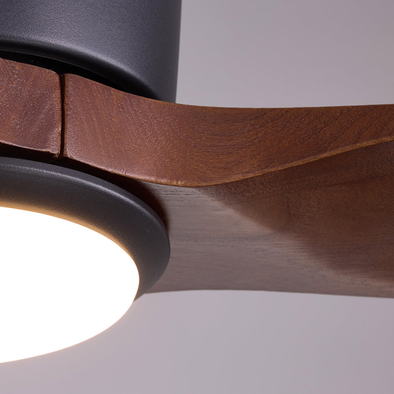 52" Flush Mount Ceiling Fan with Light Low Profile Ceiling Fans