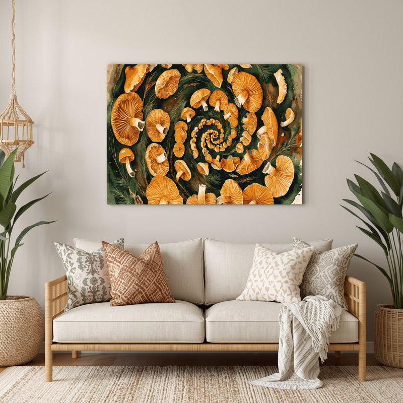 Légumes, art mural vert en métal Chanterelle, H 11 po x l 14 po