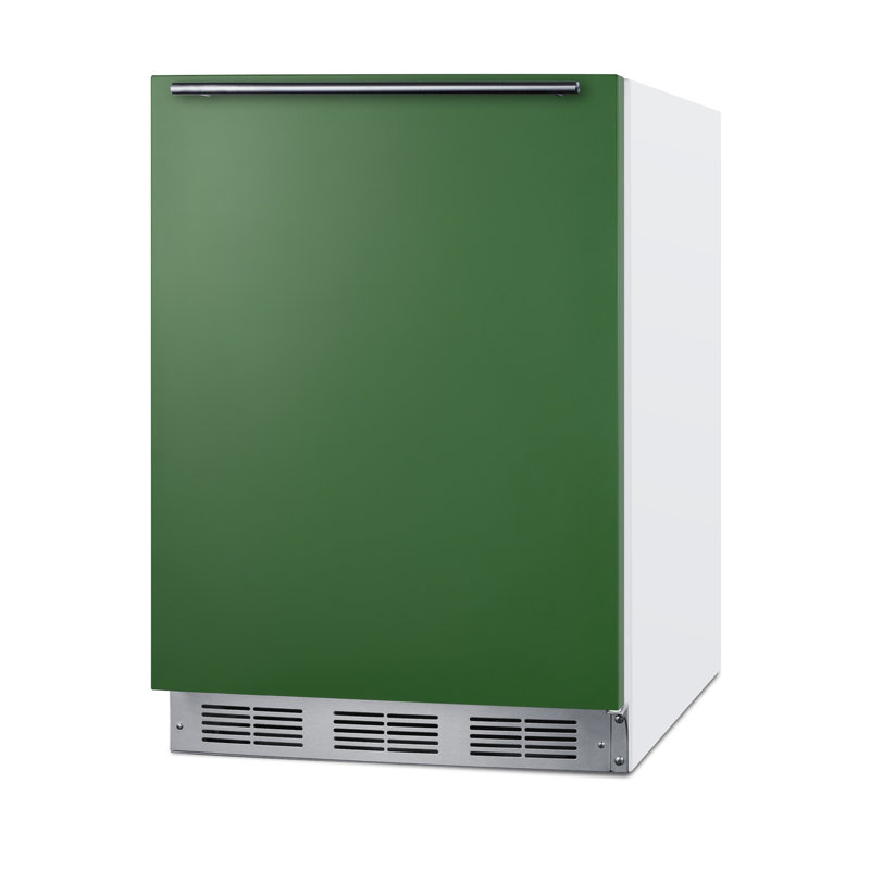 Summit Appliance 5 Cubic Feet Freestanding Mini Fridge with Freezer, Green/White