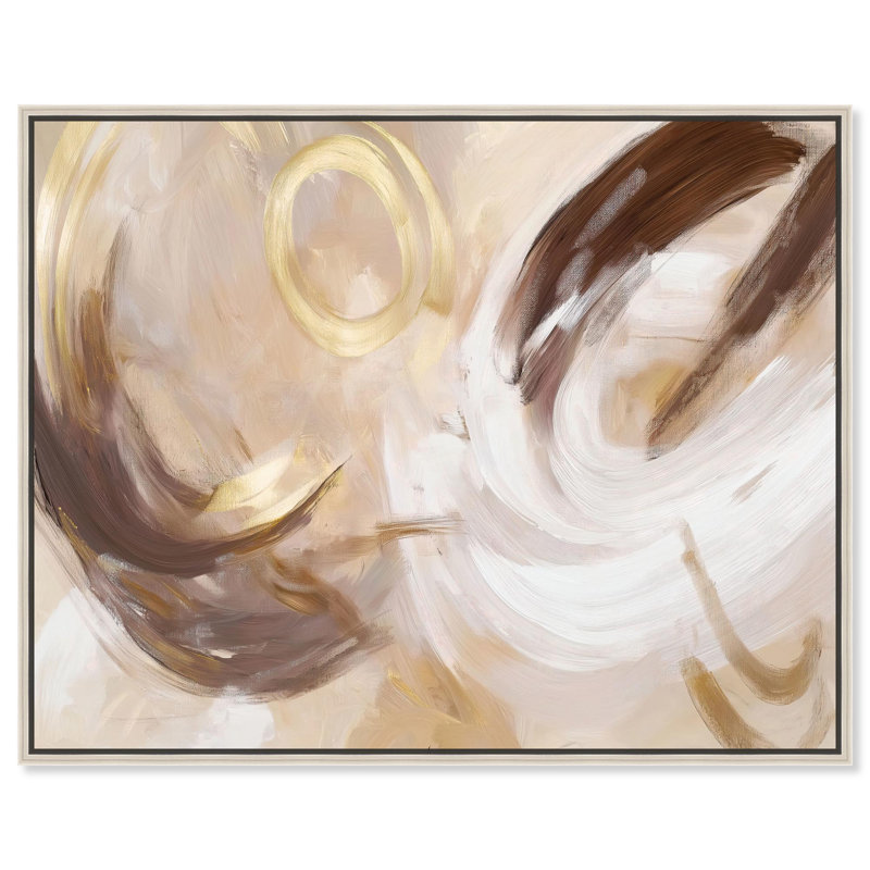 Zaylee II, toile de luxe, art abstrait par, H 25 po x l 31 po, Cadre argenté