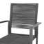 Chaises de salle à manger modernes en corde pour l'extérieur, gris et gris foncé, structure en aluminium 2 et