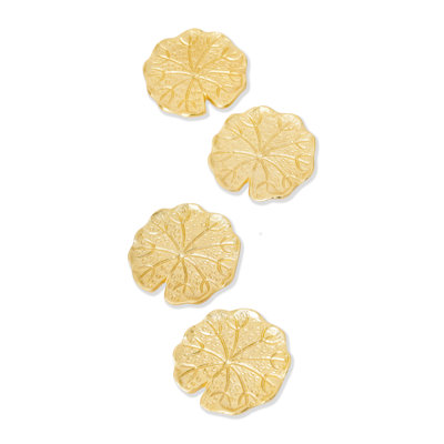 Victoria Gilded Lily Pad Coasters | Set of 4