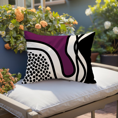 Coussin lombaire réversible intérieur / extérieur Jai Abstract
