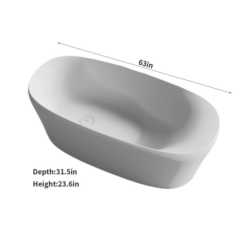 Ensemble de douche et de baignoire l 63 po x H 23,6 po, Blanc