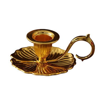 Bougie chandelier en métal rétro, laiton, bronze argenté, chandelier de style antique pour les fêtes, décoration de Noël, fête de l'Action de grâce, mariage